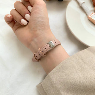 Back-to-School Leather Watch Round Square Leather Daily Women's Wristwatch