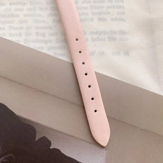 Back-to-School Leather Watch Round Square Leather Daily Women's Wristwatch