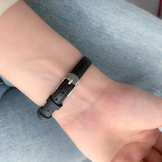 Back-to-School Leather Watch Round Square Leather Daily Women's Wristwatch