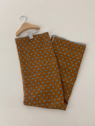 Coco Dot Blue Color Block Headscarf