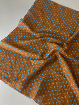 Coco Dot Blue Color Block Headscarf