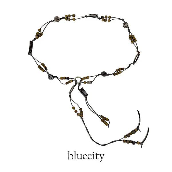 Tribe Wood Bead Strap Belt
