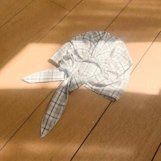 Floren Check Cotton Strap Bandana Hat