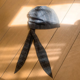 Floren Check Cotton Strap Bandana Hat