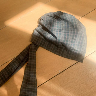 Floren Check Cotton Strap Bandana Hat