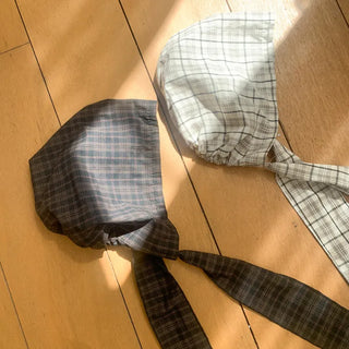 Floren Check Cotton Strap Bandana Hat