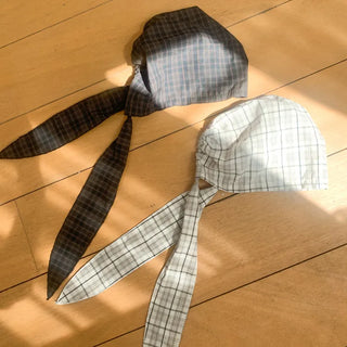 Floren Check Cotton Strap Bandana Hat