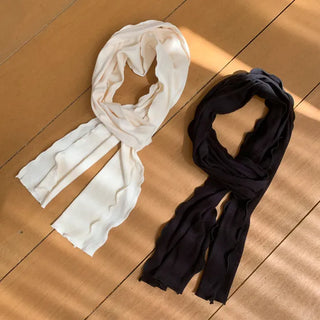 Wavy Ribbed Long Scarf Muffler