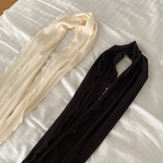 Wavy Ribbed Long Scarf Muffler
