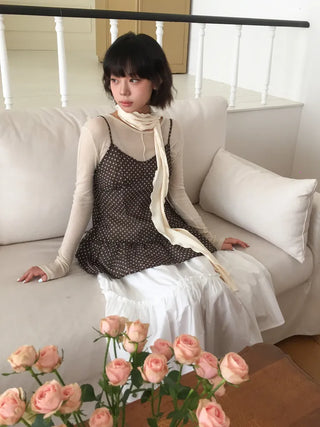 Wavy Ribbed Long Scarf Muffler