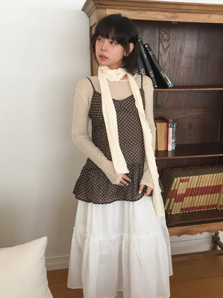 Wavy Ribbed Long Scarf Muffler