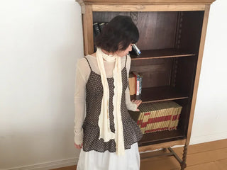 Wavy Ribbed Long Scarf Muffler
