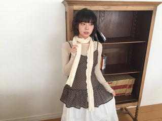 Wavy Ribbed Long Scarf Muffler