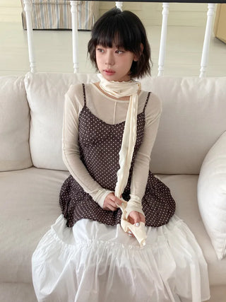 Wavy Ribbed Long Scarf Muffler