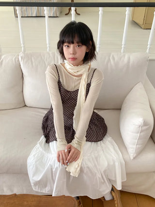 Wavy Ribbed Long Scarf Muffler