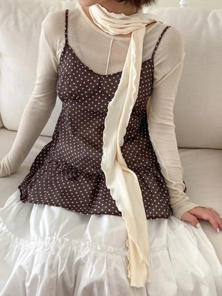 Wavy Ribbed Long Scarf Muffler