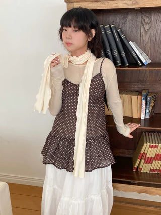 Wavy Ribbed Long Scarf Muffler