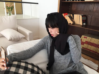 Wavy Ribbed Long Scarf Muffler