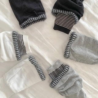 Loop Stripe Point Striped Socks