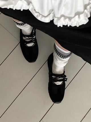 Loop Stripe Point Striped Socks