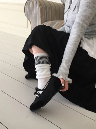 Loop Stripe Point Striped Socks
