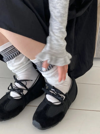 Loop Stripe Point Striped Socks
