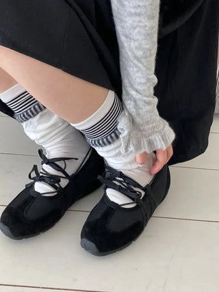 Loop Stripe Point Striped Socks