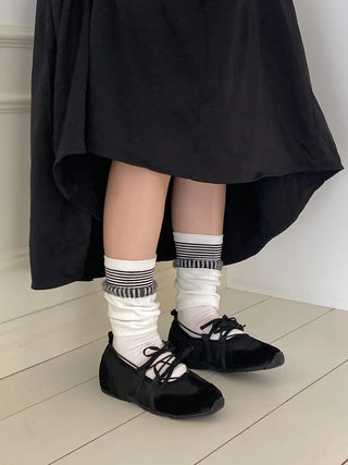 Loop Stripe Point Striped Socks