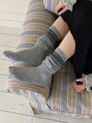 Loop Stripe Point Striped Socks