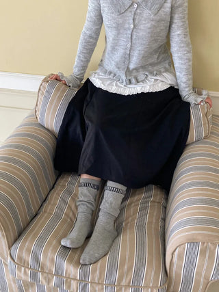 Loop Stripe Point Striped Socks