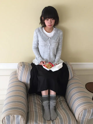Loop Stripe Point Striped Socks