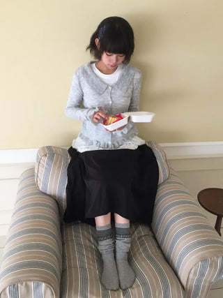 Loop Stripe Point Striped Socks