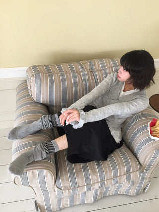 Loop Stripe Point Striped Socks