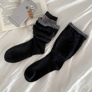 Loop Stripe Point Striped Socks