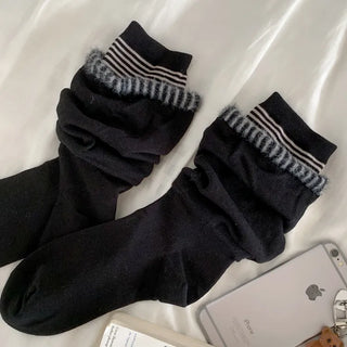 Loop Stripe Point Striped Socks