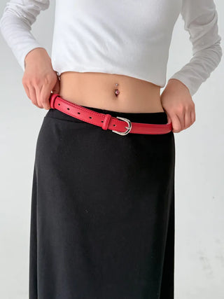 Yves Classic Slim Leather Belt