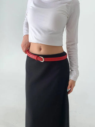 Yves Classic Slim Leather Belt