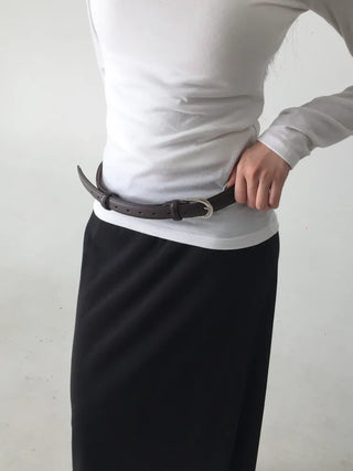 Yves Classic Slim Leather Belt