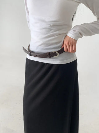 Yves Classic Slim Leather Belt