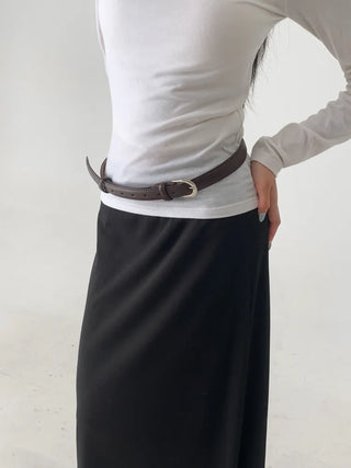Yves Classic Slim Leather Belt