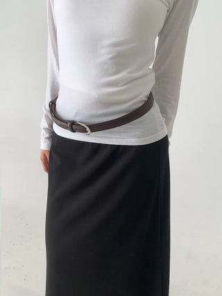 Yves Classic Slim Leather Belt