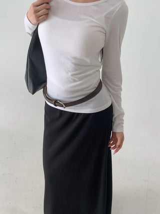 Yves Classic Slim Leather Belt
