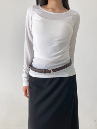 Yves Classic Slim Leather Belt