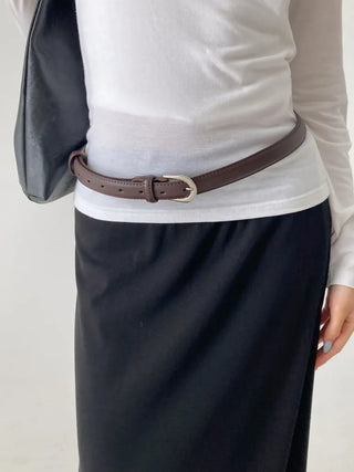 Yves Classic Slim Leather Belt