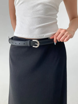 Yves Classic Slim Leather Belt