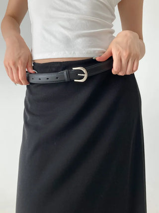 Yves Classic Slim Leather Belt