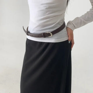 Yves Classic Slim Leather Belt