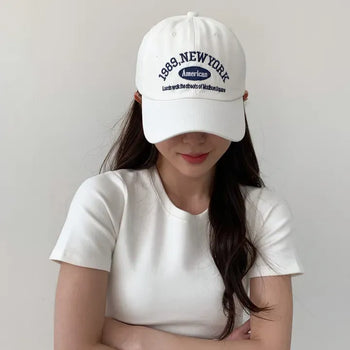 1989 New York Lettering Embroidery Ball Cap