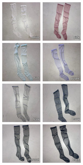 Taylor See-through Color Knee Socks Stockings