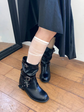 Taylor See-through Color Knee Socks Stockings